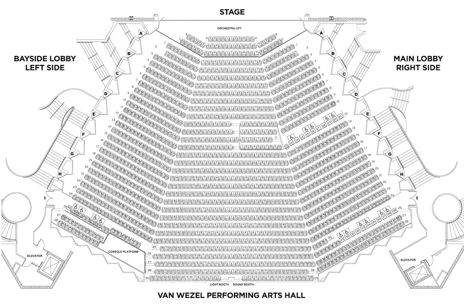 The Van Wezel Seating Chart